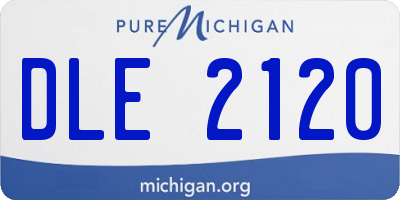 MI license plate DLE2120