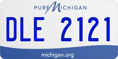 MI license plate DLE2121