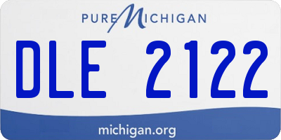 MI license plate DLE2122