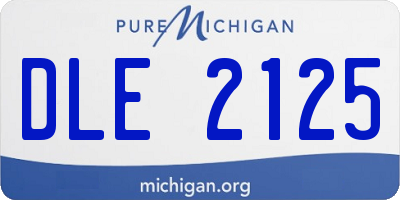 MI license plate DLE2125