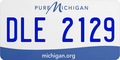 MI license plate DLE2129
