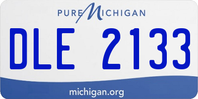 MI license plate DLE2133