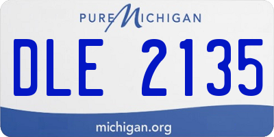 MI license plate DLE2135