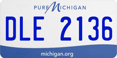 MI license plate DLE2136