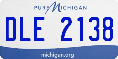MI license plate DLE2138