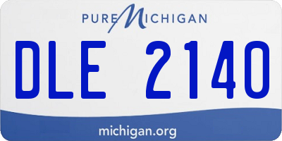 MI license plate DLE2140