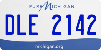 MI license plate DLE2142