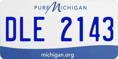 MI license plate DLE2143