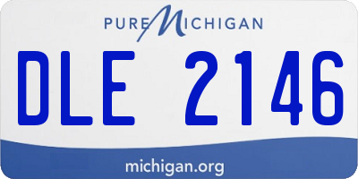MI license plate DLE2146