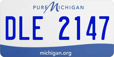 MI license plate DLE2147