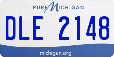 MI license plate DLE2148