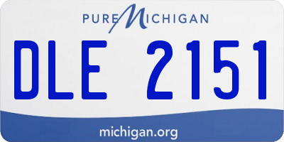 MI license plate DLE2151