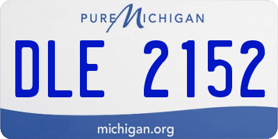 MI license plate DLE2152