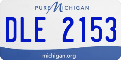 MI license plate DLE2153