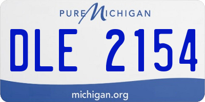 MI license plate DLE2154