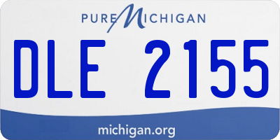 MI license plate DLE2155
