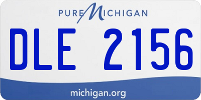 MI license plate DLE2156