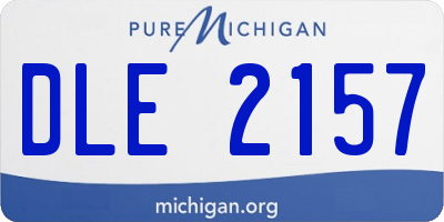 MI license plate DLE2157