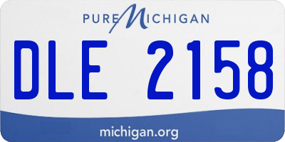 MI license plate DLE2158