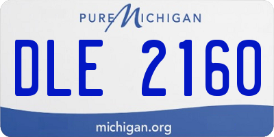 MI license plate DLE2160