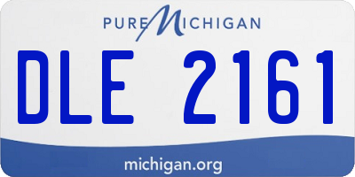 MI license plate DLE2161