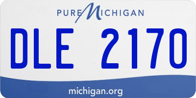MI license plate DLE2170