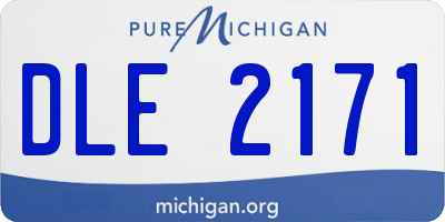 MI license plate DLE2171
