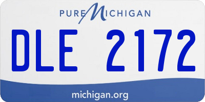 MI license plate DLE2172