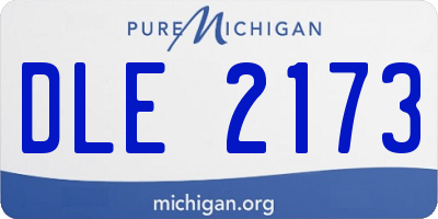 MI license plate DLE2173