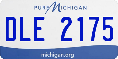 MI license plate DLE2175