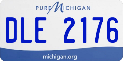 MI license plate DLE2176