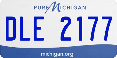 MI license plate DLE2177