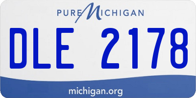 MI license plate DLE2178
