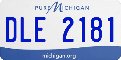MI license plate DLE2181