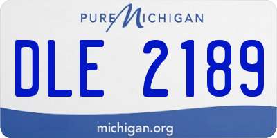 MI license plate DLE2189