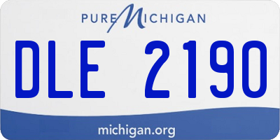 MI license plate DLE2190
