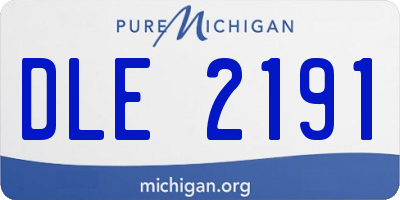 MI license plate DLE2191
