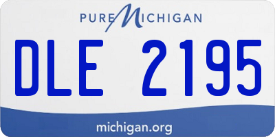 MI license plate DLE2195