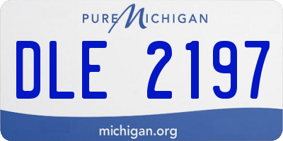 MI license plate DLE2197