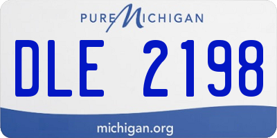 MI license plate DLE2198