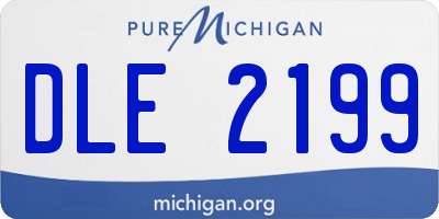 MI license plate DLE2199