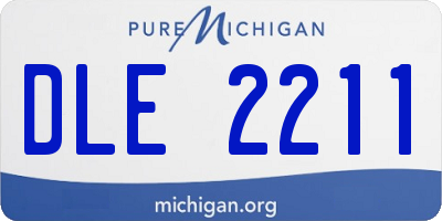 MI license plate DLE2211