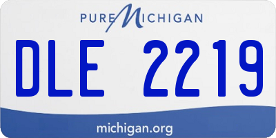 MI license plate DLE2219
