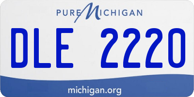 MI license plate DLE2220