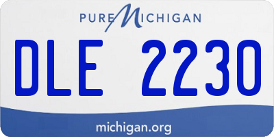 MI license plate DLE2230
