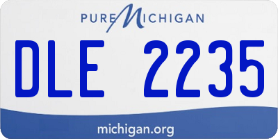 MI license plate DLE2235