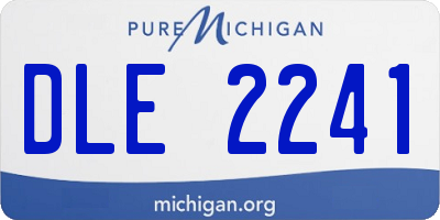MI license plate DLE2241