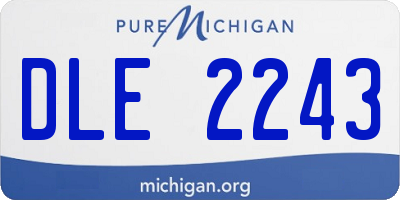 MI license plate DLE2243