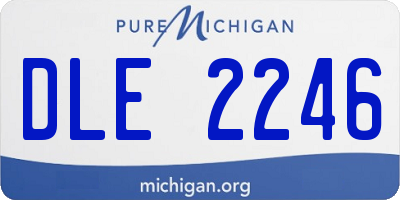MI license plate DLE2246