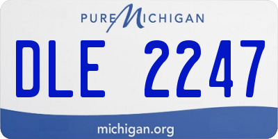 MI license plate DLE2247